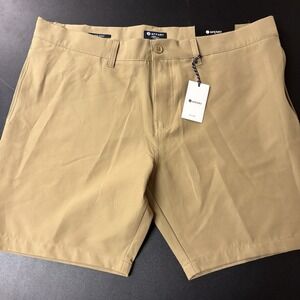 Speedy Tech Performance Stretch Shorts (NEW) Men's SZ 38X8" Inseam Khaki